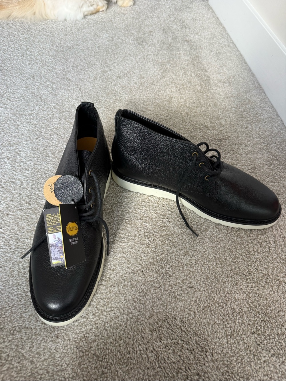Clae Los Angeles Strayhorn Black Pebble Leather Vibram Boots Size US10